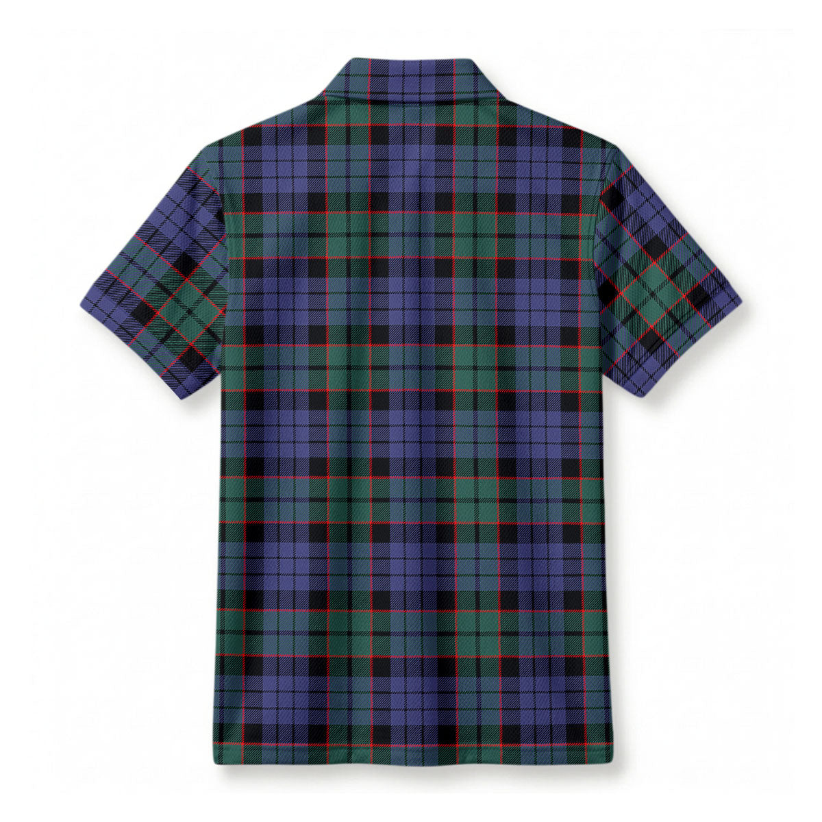 Fletcher Modern Tartan Crest Birdseye Mesh Polo Shirt
