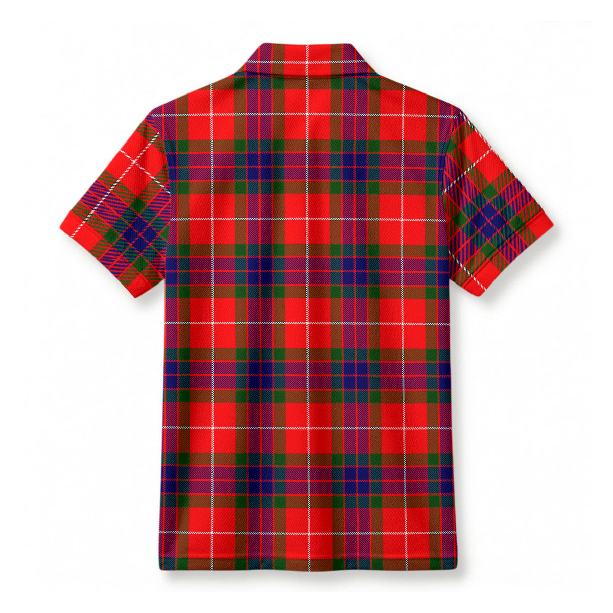 Fraser Tartan Crest Birdseye Mesh Polo Shirt