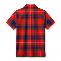 Fraser Tartan Crest Birdseye Mesh Polo Shirt