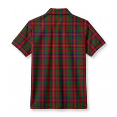 Geddes Tartan Crest Birdseye Mesh Polo Shirt