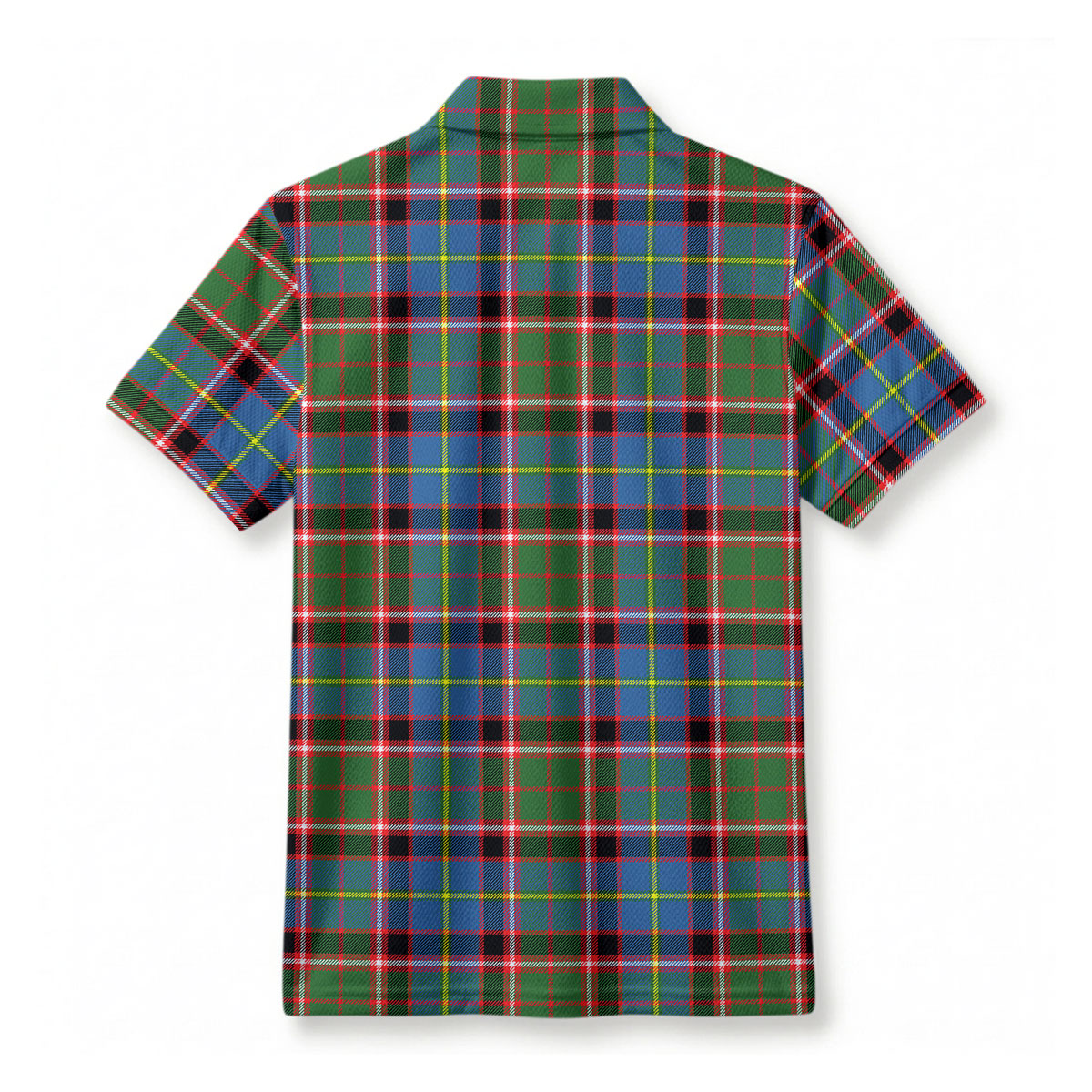 Glass Tartan Crest Birdseye Mesh Polo Shirt
