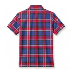 Graham of Menteith Red Tartan Crest Birdseye Mesh Polo Shirt