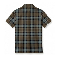 Graham of Menteith Weathered Tartan Crest Birdseye Mesh Polo Shirt