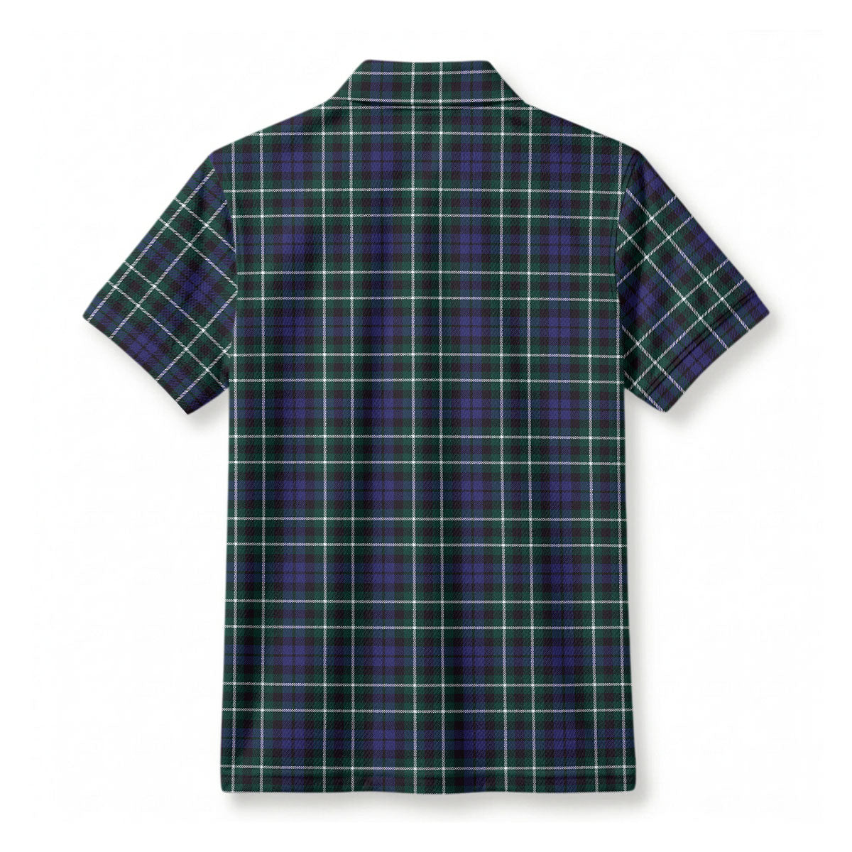 Graham of Montrose Modern Tartan Crest Birdseye Mesh Polo Shirt