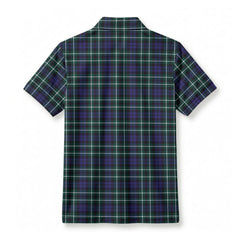 Graham of Montrose Modern Tartan Crest Birdseye Mesh Polo Shirt