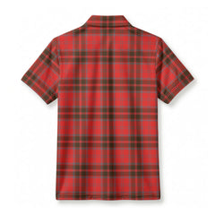 Grant Weathered  Tartan Crest Birdseye Mesh Polo Shirt