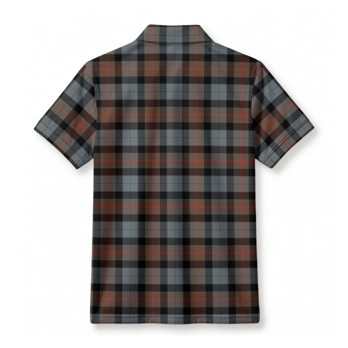 Gunn Weathered Tartan Crest Birdseye Mesh Polo Shirt