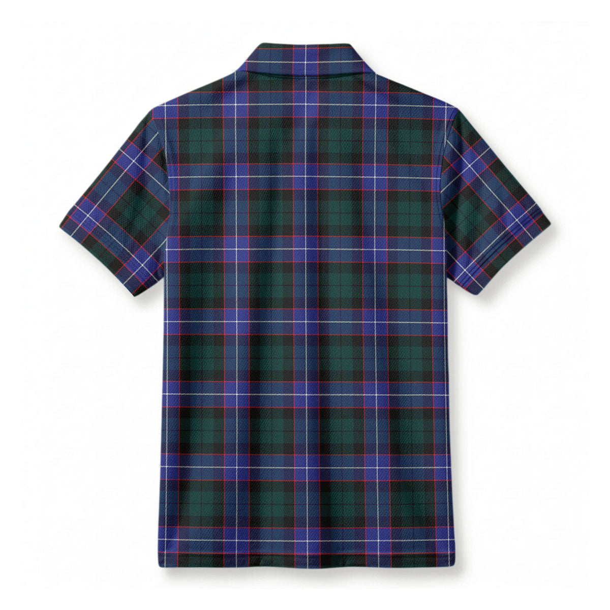 Guthrie Modern Tartan Crest Birdseye Mesh Polo Shirt