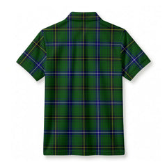 Henderson Modern Tartan Crest Birdseye Mesh Polo Shirt