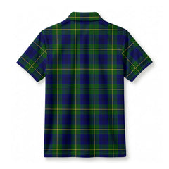 Johnston Modern Tartan Crest Birdseye Mesh Polo Shirt