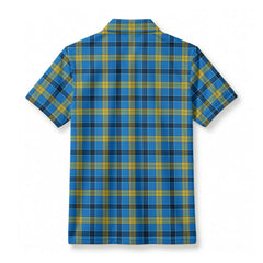 Laing Tartan Crest Birdseye Mesh Polo Shirt