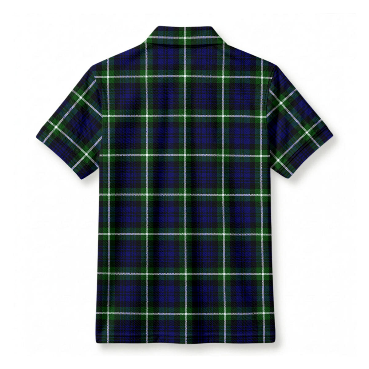 Lamont Modern Tartan Crest Birdseye Mesh Polo Shirt