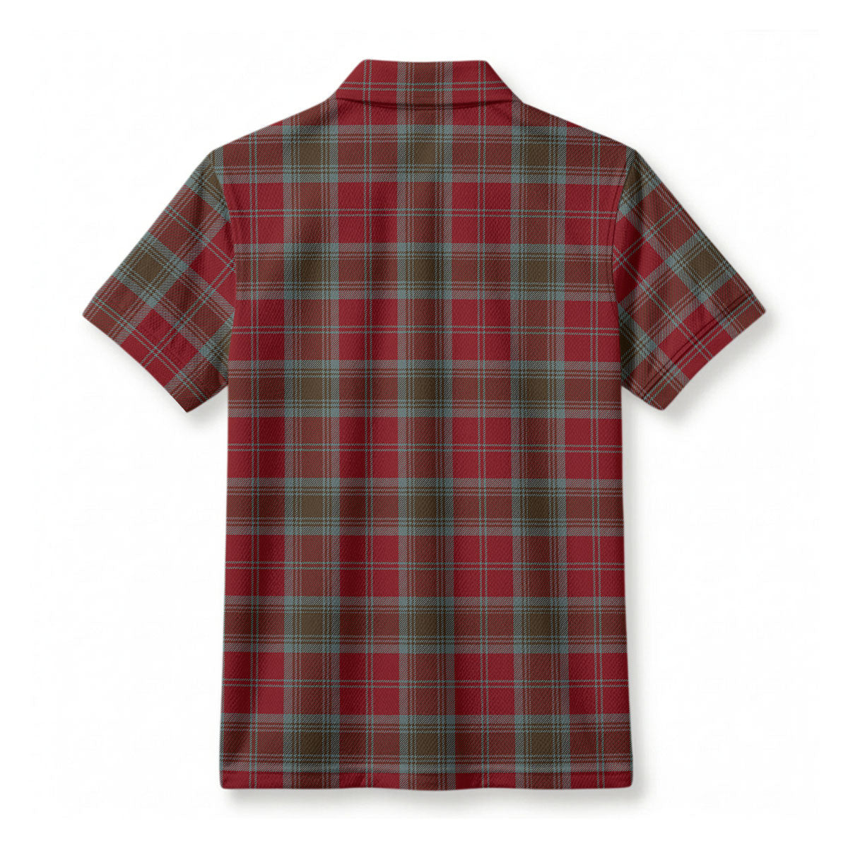 Lindsay Weathered Tartan Crest Birdseye Mesh Polo Shirt