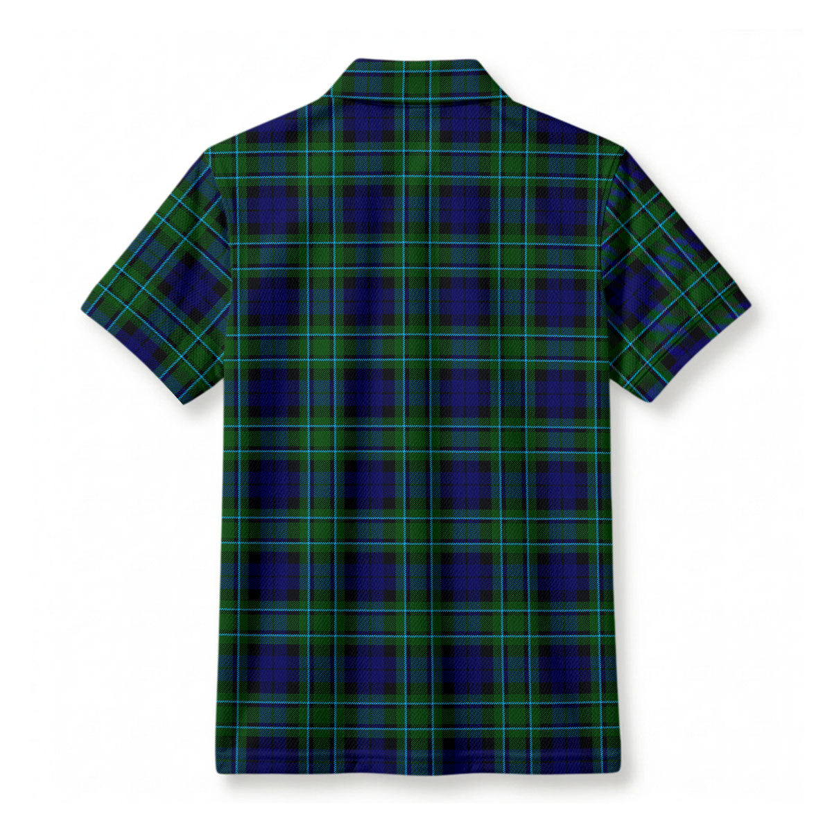 MacCallum Modern Tartan Crest Birdseye Mesh Polo Shirt