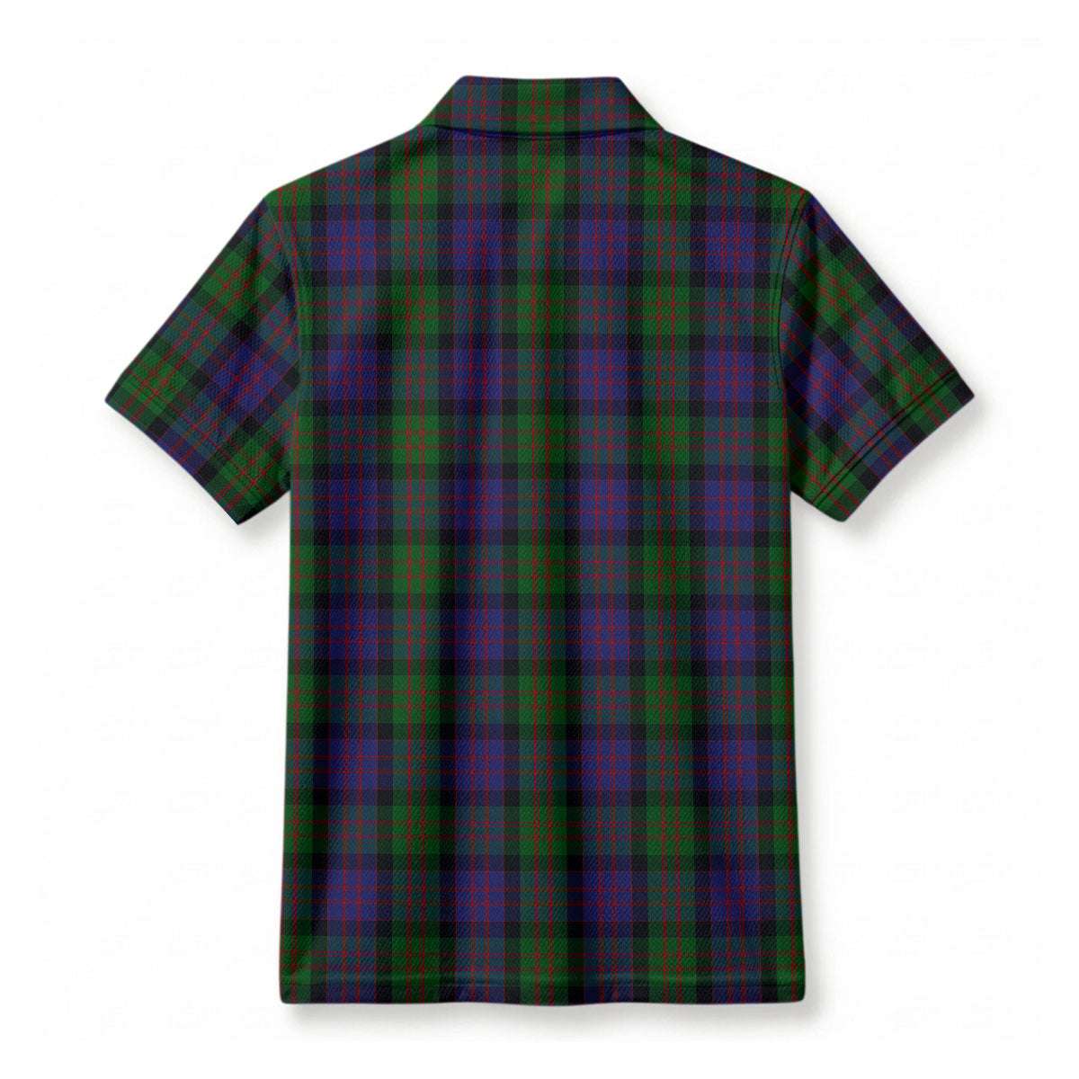 MacDonald Tartan Crest Birdseye Mesh Polo Shirt
