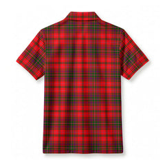 MacDougall Modern Tartan Crest Birdseye Mesh Polo Shirt