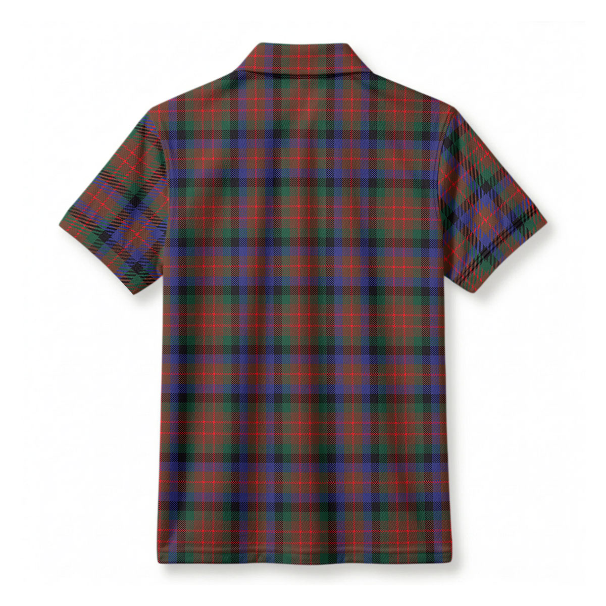 MacDuff Hunting Modern Tartan Crest Birdseye Mesh Polo Shirt