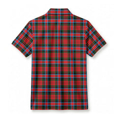 MacDuff Modern Tartan Crest Birdseye Mesh Polo Shirt