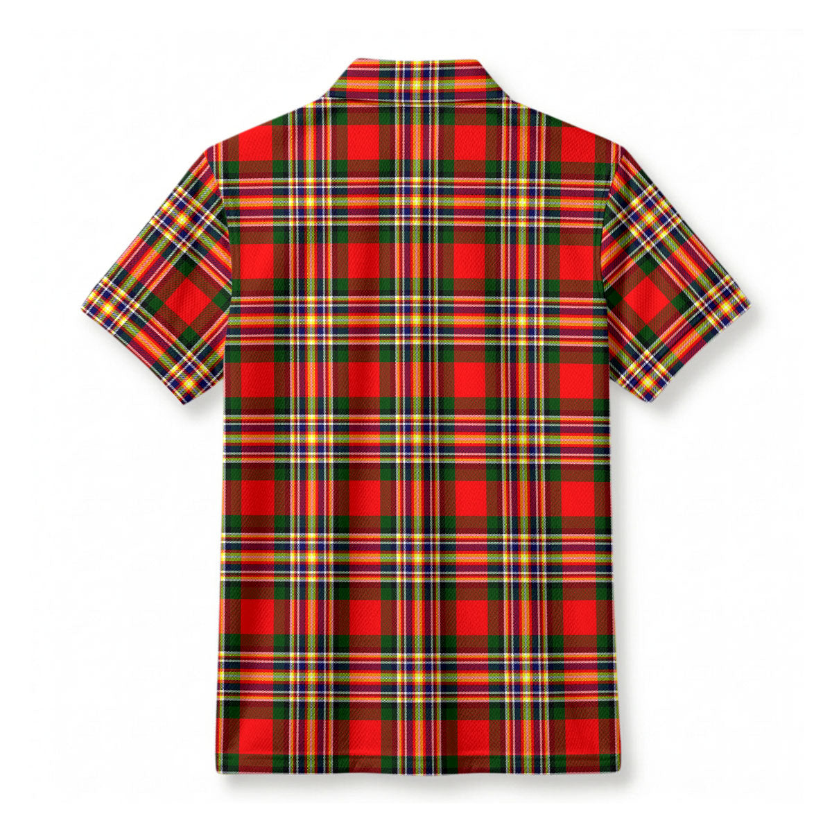 MacGill Modern Tartan Crest Birdseye Mesh Polo Shirt