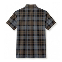 MacKay Weathered Tartan Crest Birdseye Mesh Polo Shirt