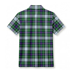 MacKenzie Dress Modern Tartan Crest Birdseye Mesh Polo Shirt