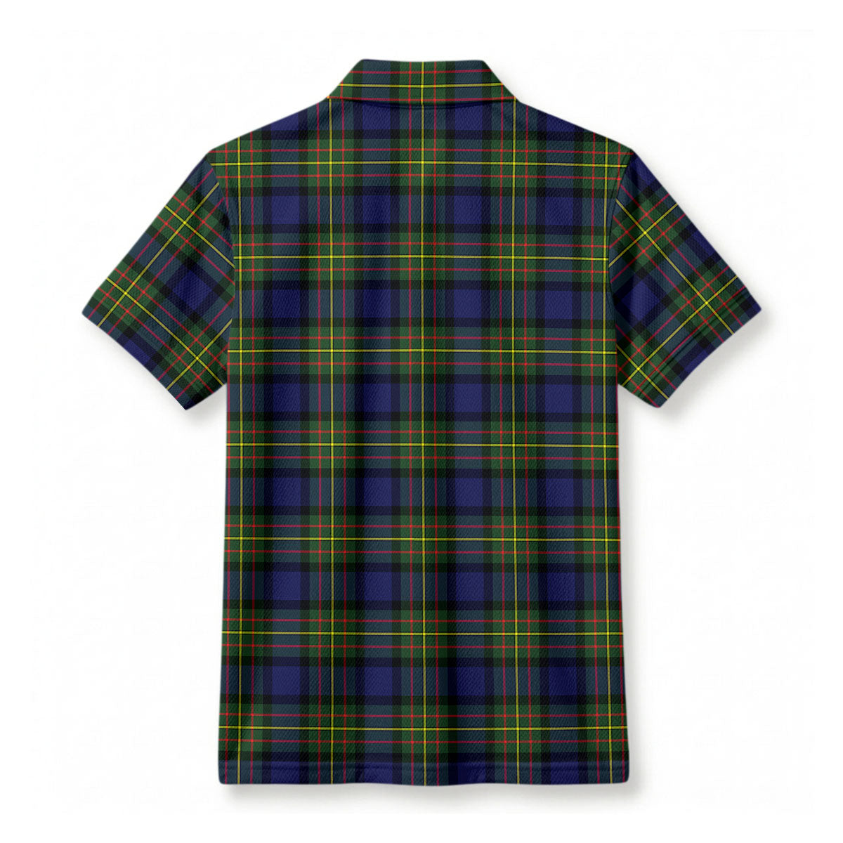 MacLaren Modern Tartan Crest Birdseye Mesh Polo Shirt