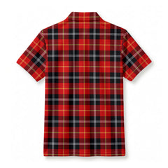 Majoribanks Tartan Crest Birdseye Mesh Polo Shirt