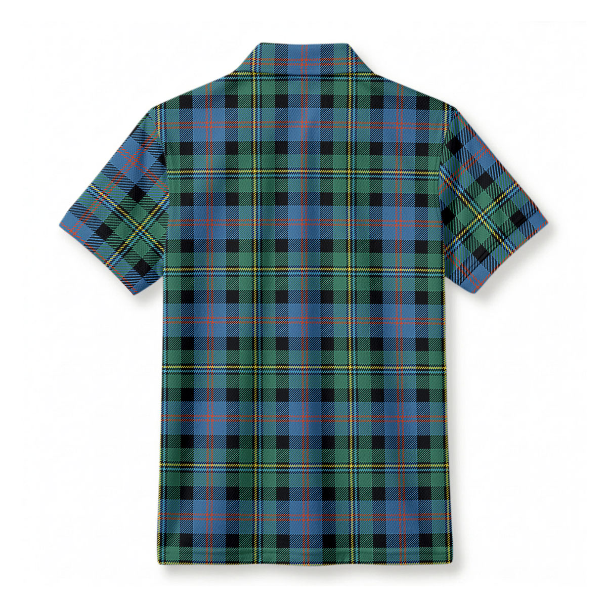 Malcolm Ancient Tartan Crest Birdseye Mesh Polo Shirt