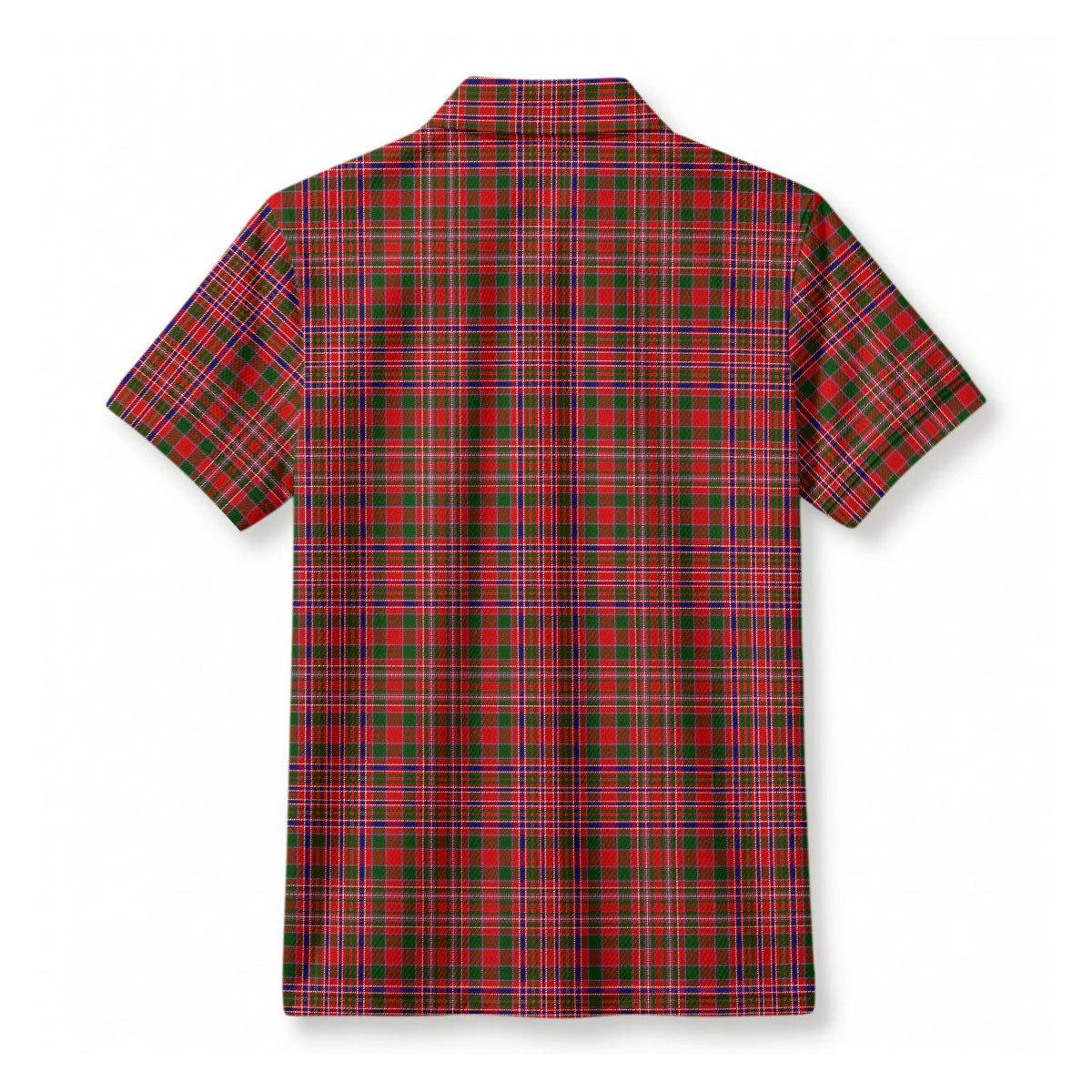 McAlister Modern Tartan Crest Birdseye Mesh Polo Shirt
