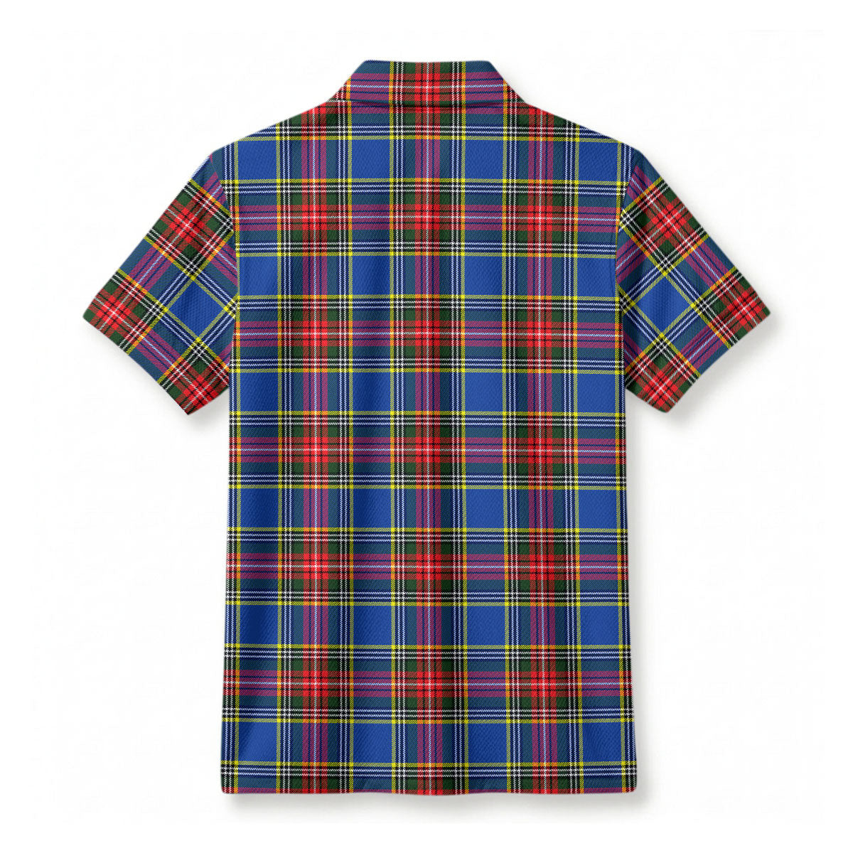 McBeth Modern Tartan Crest Birdseye Mesh Polo Shirt