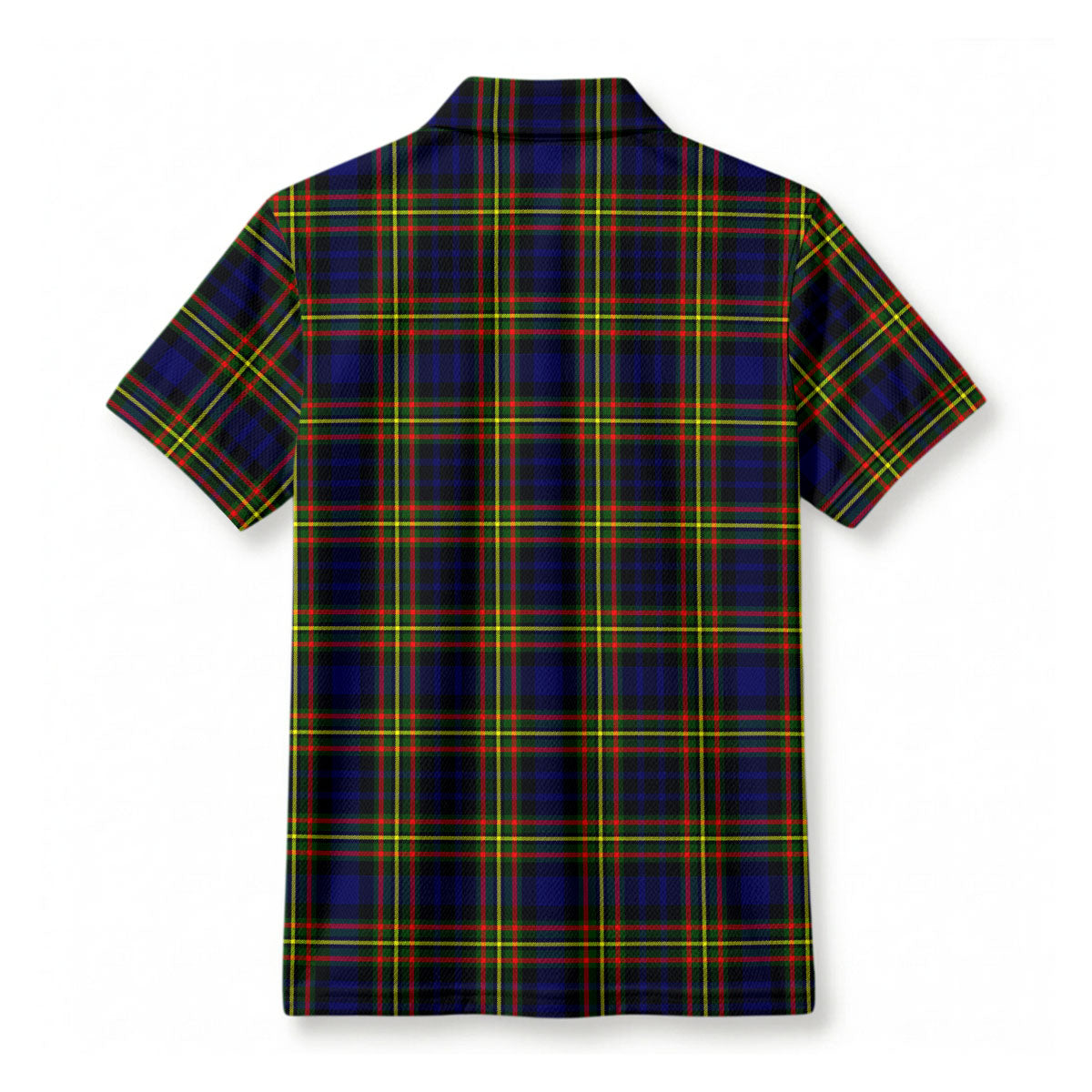 McClellan Modern Tartan Crest Birdseye Mesh Polo Shirt
