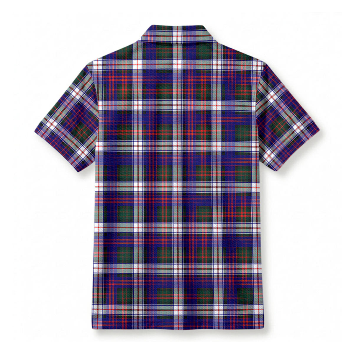 McDonald Dress Modern Tartan Crest Birdseye Mesh Polo Shirt