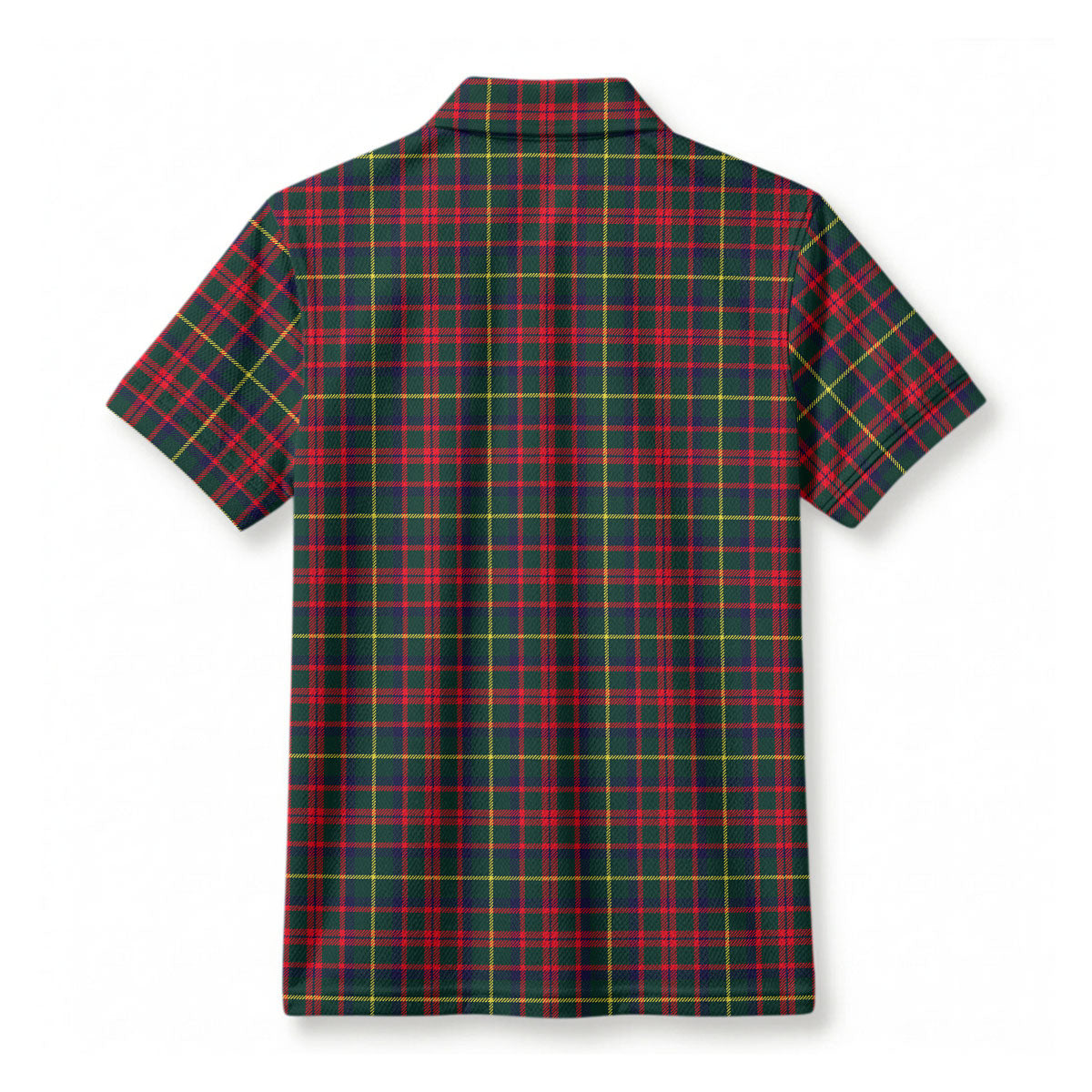 McIntosh Hunting Modern Tartan Crest Birdseye Mesh Polo Shirt
