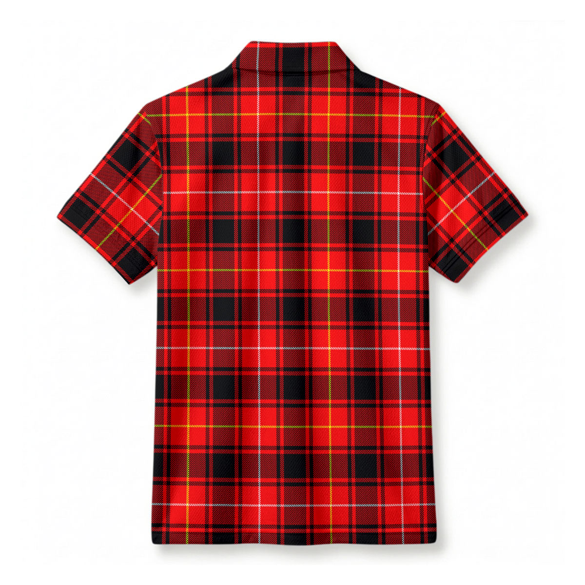 McIvor Tartan Crest Birdseye Mesh Polo Shirt
