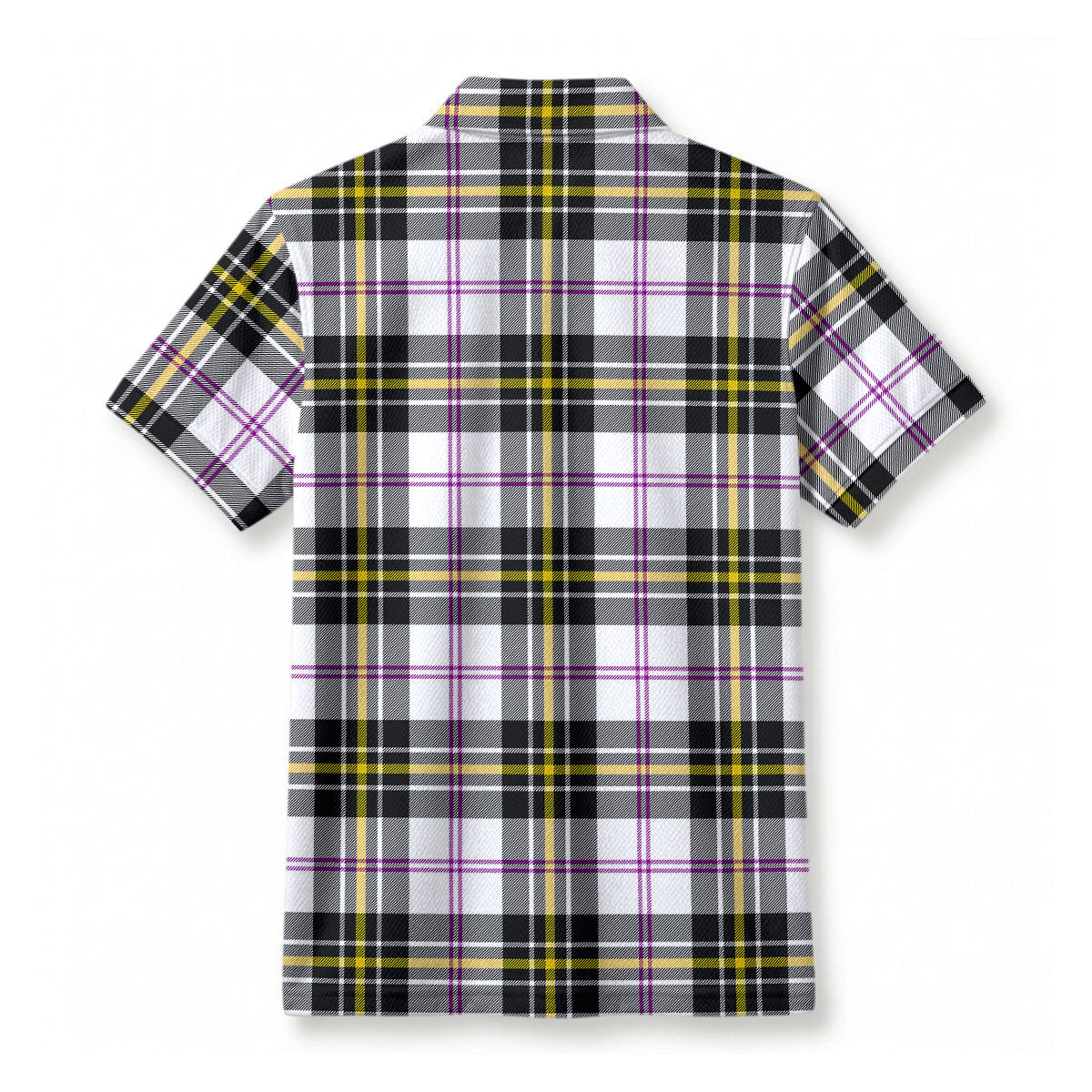 McPherson Dress Modern Tartan Crest Birdseye Mesh Polo Shirt