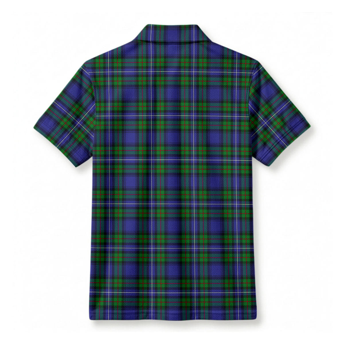Robertson Hunting Modern Tartan Crest Birdseye Mesh Polo Shirt