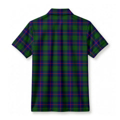 Shaw Modern Tartan Crest Birdseye Mesh Polo Shirt