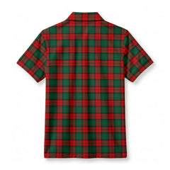 Stewart Atholl Modern Tartan Crest Birdseye Mesh Polo Shirt