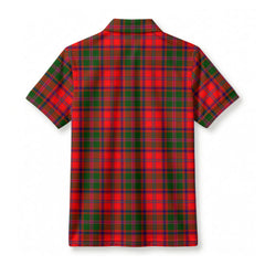 Stewart of Appin Modern Tartan Crest Birdseye Mesh Polo Shirt
