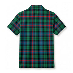Urquhart Broad Red Ancient Tartan Crest Birdseye Mesh Polo Shirt