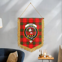 Adair Modern Tartan Crest Wall Hanging Banner