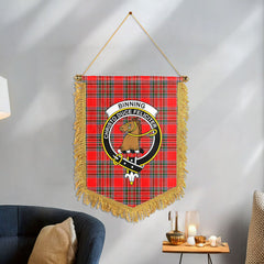 Binning (of Wallifoord) Tartan Crest Wall Hanging Banner