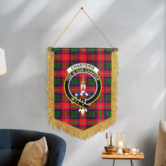 Charteris (Earl of Wemyss) Tartan Crest Wall Hanging Banner