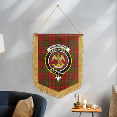 Drummond Clan Tartan Crest Wall Hanging Banner
