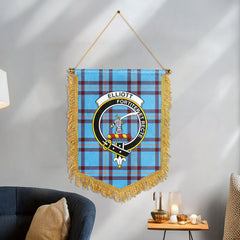 Elliott Ancient Tartan Crest Wall Hanging Banner