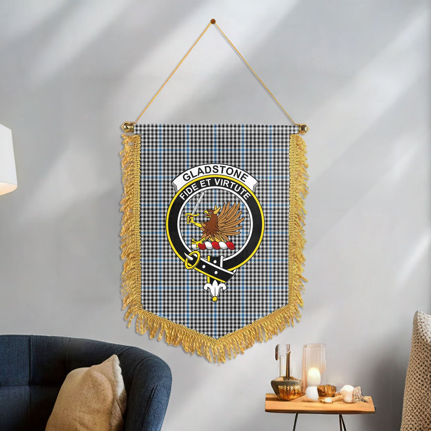 Gladstone Tartan Crest Wall Hanging Banner