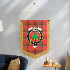 Grant Weathered Tartan Crest Wall Hanging Banner