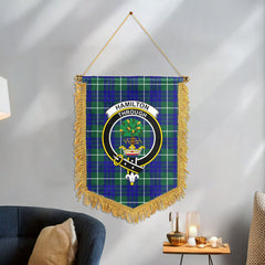 Hamilton Hunting Modern Tartan Crest Wall Hanging Banner