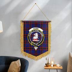 Home Modern Tartan Crest Wall Hanging Banner