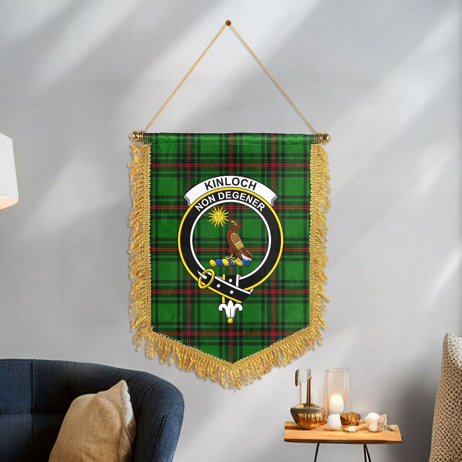 Kinloch Tartan Crest Wall Hanging Banner